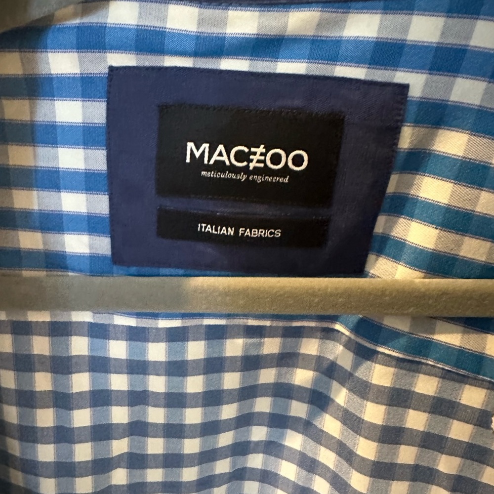 Maceoo Large Blue Performance Button Down - Picture 3 of 5
